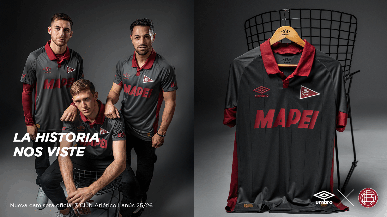 Umbro y Club Atlético Lanús presentan la nueva camiseta oficial 3